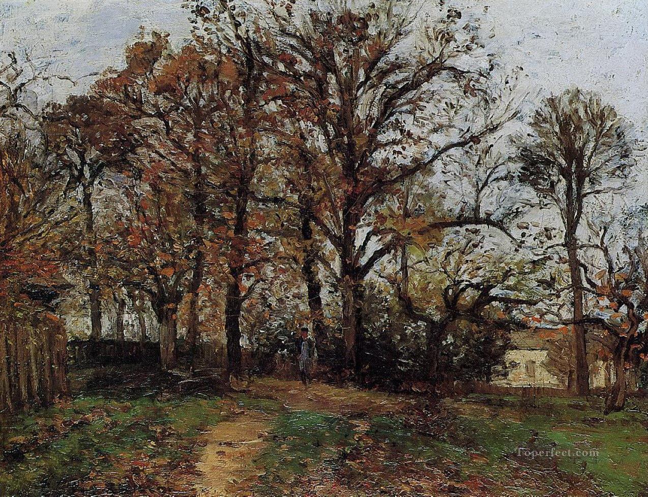 丘の上の木々 ルーブシエンヌの秋の風景 1872年 カミーユ・ピサロ油絵
